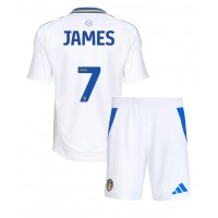 Camiseta Leeds United Daniel James #7 Primera Equipación Replica 2024-25 para niños mangas cortas (+ Pantalones cortos)